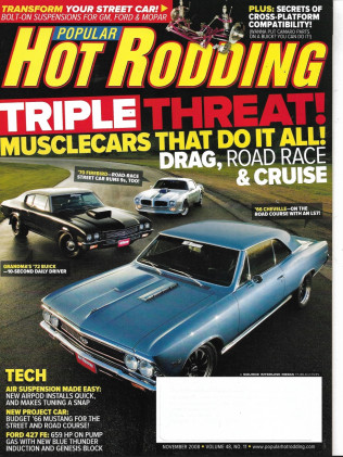POPULAR HOT RODDING 2008 NOV - SUSPENSION SPECIAL, SICK 427 FE, 9-sec STREET T/A